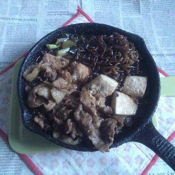 肉の日に豚切り落としのすき焼き風V3
