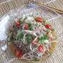 レンズ豆＆茗荷入り★サラダ蕎麦