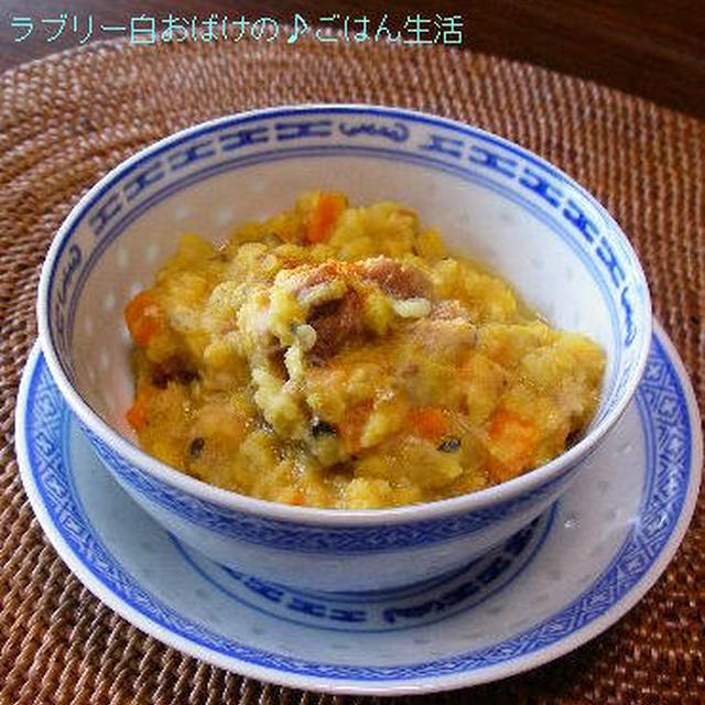 レンズ豆とサバ缶の煮込み。　と　引っ越し作業。