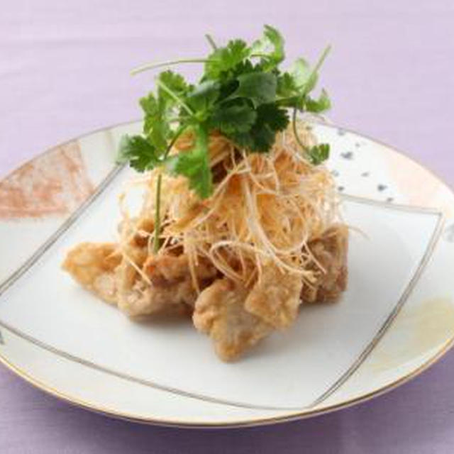 【2月の旬野菜レシピ】エスニック風♪鶏のから揚げ白ネギとザーサイ和え
