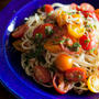 トマトの冷たい和風パスタ