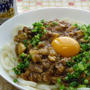 　☆麻婆豆腐の素で麻婆きのこうどん☆