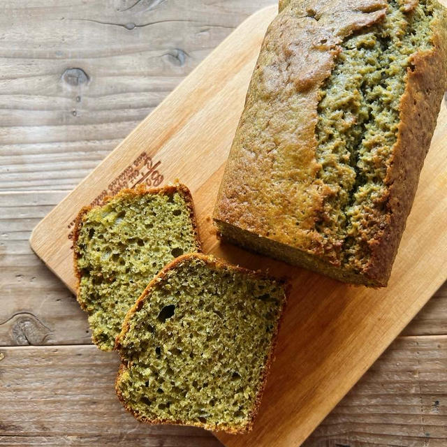 ＊ホットケーキミックスＤＥふわふわ緑茶のパウンドケーキ＊