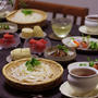 【献立】夏の韓国うどんと、から揚げ茄子の南蛮がらめと、とうもろこしなど。～棚ボタならぬ棚桃～