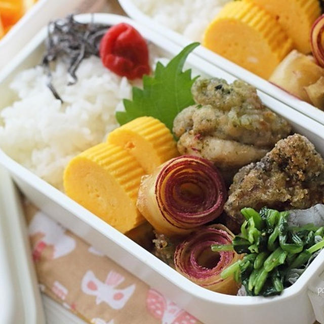 【クルクル大学芋】レシピと今日の唐揚げ弁当