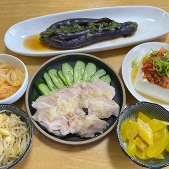 今季初めて「蒸し鶏」作りました