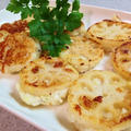 ロールイカのせレンコン焼き♪