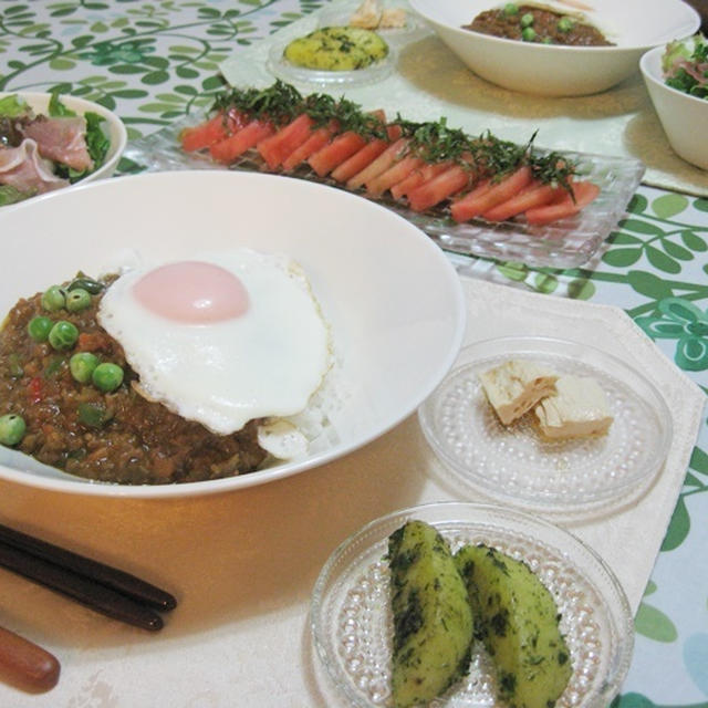 無水ドライカレーでおもてなし　＆　高校生男子弁当