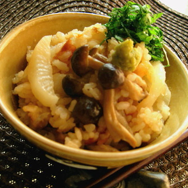 rice○●豚バラときのこの大根梅飯