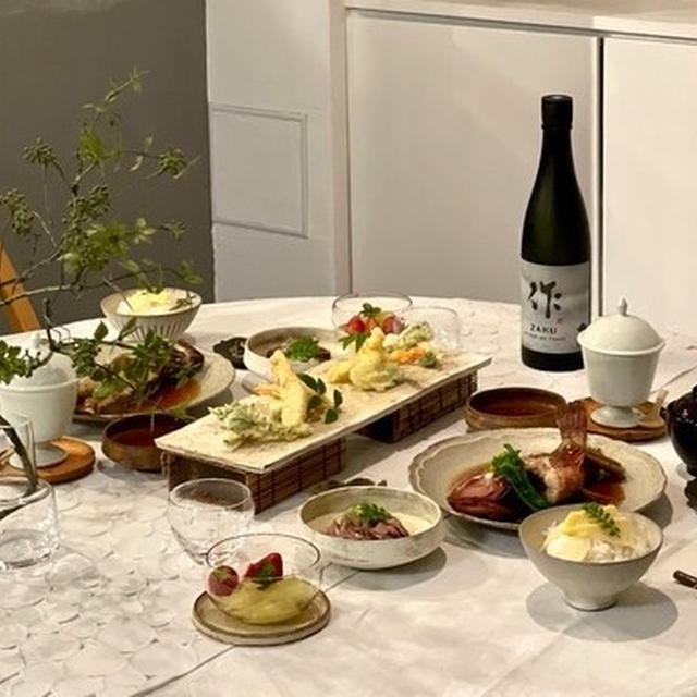 今期初「たけのこ」づくしの夜ごはん〜筍ごはん、天ぷら、木の芽和え、茶碗蒸し　＆わが家のベランダ菜園リスト