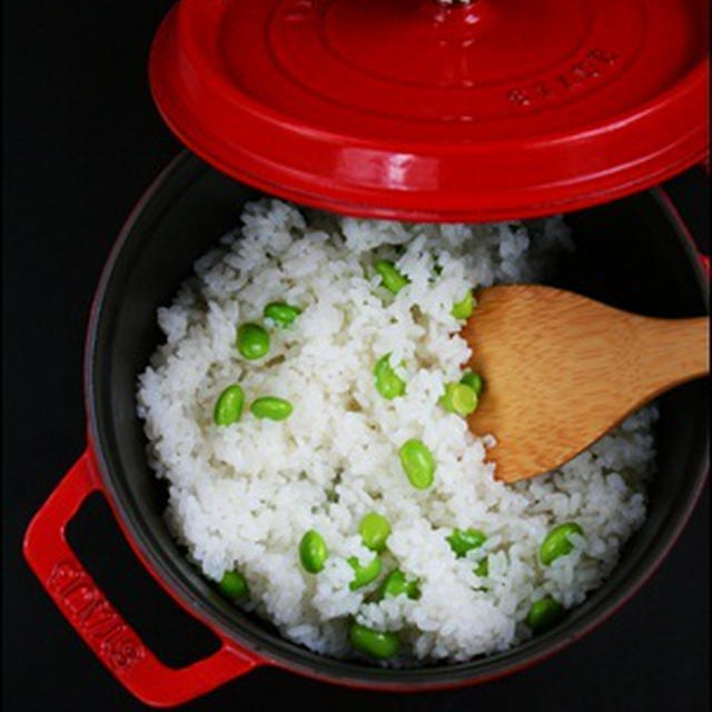 staub Cooking No.55 『枝豆のごはん』/今日のお弁当「枝豆とチーズのおにぎり」