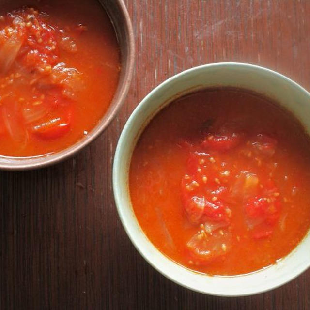 プチトマトたっぷり和風スープ