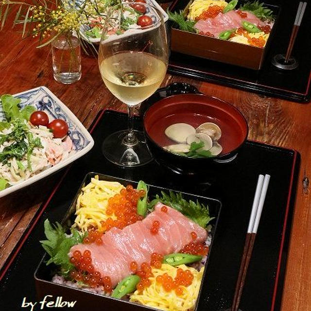 ◆ひな祭りはトロクロマグロで散らし寿司のおうちごはん♪
