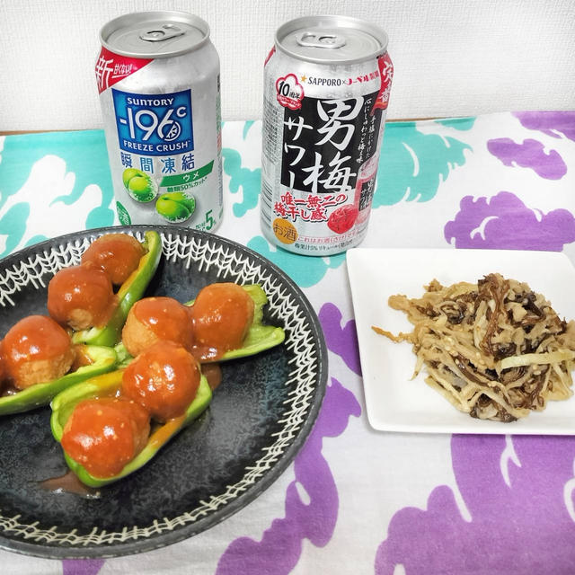 72杯目　生ピーマンつくねでヘルシーおつまみ