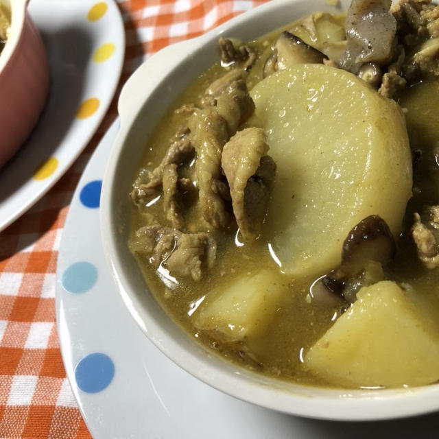 献立１７－６・豚肉と大根のカレー煮込み