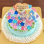 【キミとアイドルプリキュア♪ケーキ】メンバーカラーのお花デコ♡