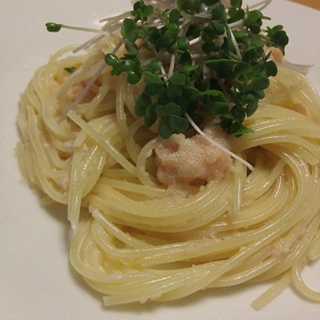 たらこのクリームパスタ　柚子胡椒風味