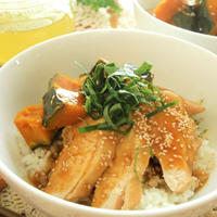話題の【さっぱり鶏チャーシュー】で　『さっぱり鶏チャかぼちゃ抹茶丼！』