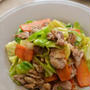 豚野菜炒め。（シンプルに、肉多めで）