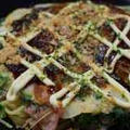 水菜でお好焼き