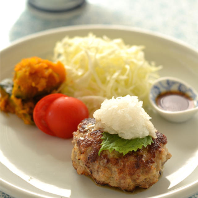 しあわせハンバーグ。おろしポン酢で、の晩ご飯。と、明日「はなまるマーケット」！