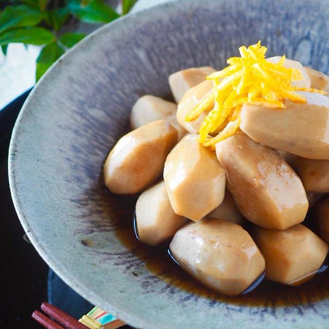 【里芋の皮むきを電子レンジで】里芋の煮っころがし＊伝統の和食と比較
