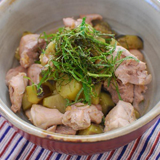 ナスと鶏肉の梅肉煮