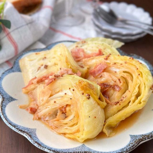 材料一つで大満足☆キャベツのもりもりマスタード焼き