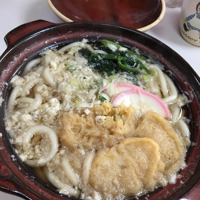 息子朝昼兼用鍋焼きうどん