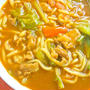 熱々でとろとろ〜たっぷりキャベツのカレー煮込みうどん。