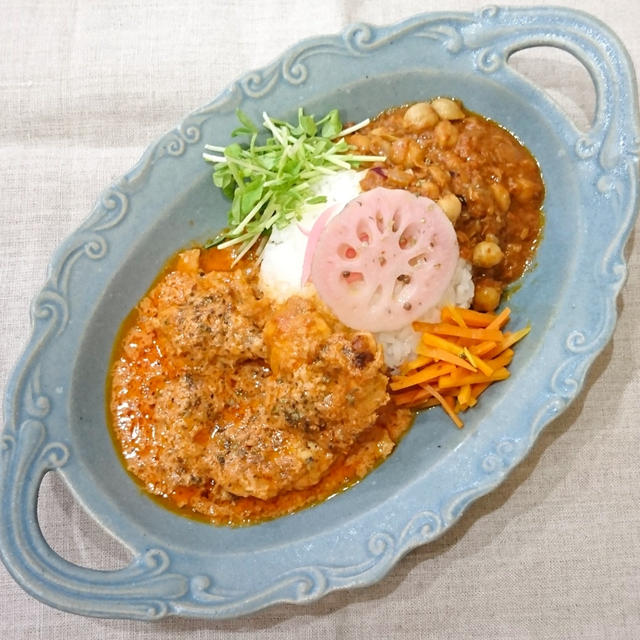 ＊バターチキン×チャナマサラ＊