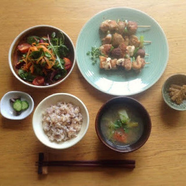 柚子塩焼き鳥とポテトとトマトのバルサミコ入り鶏スープ