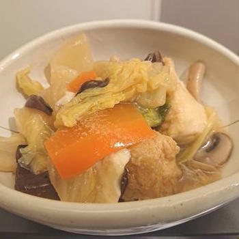 厚揚げと白菜のオイスター煮