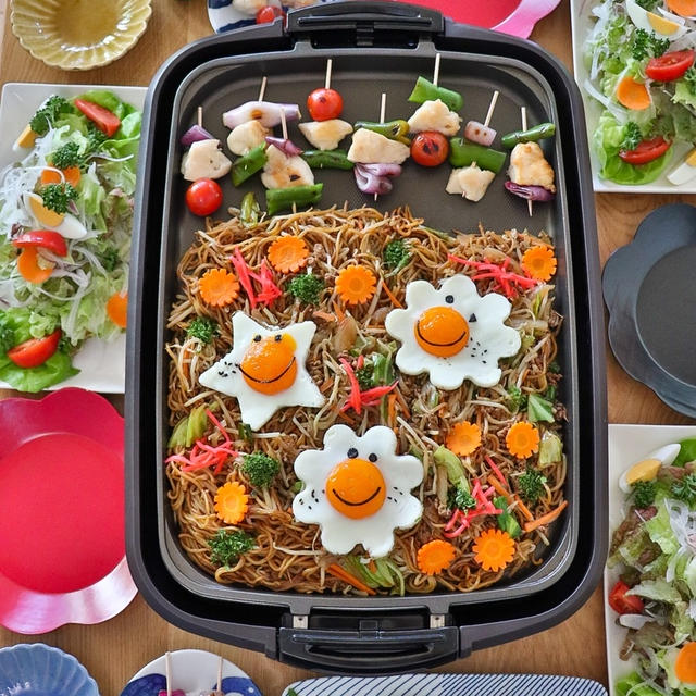 どーんとホットプレート焼きそば＊