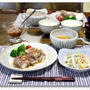 お豆腐の肉巻き*梅ねぎタレ　ぜいたくトマト　　