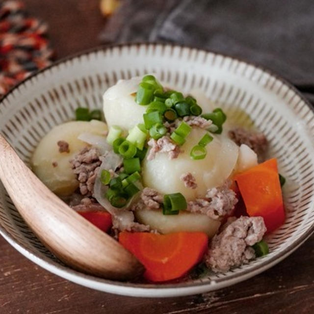 【アルペンザルツ】おかわり必須！！これからの季節におすすめ！！！ひき肉で作るあんかけ塩肉じゃが#pr