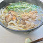 鍋の残りで簡単時短お昼ごはん！生姜で温まる〜水菜と豚バラのさっぱりうどん。