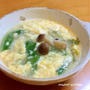 ちんげん菜としめじの卵とじサンラータン風スープ