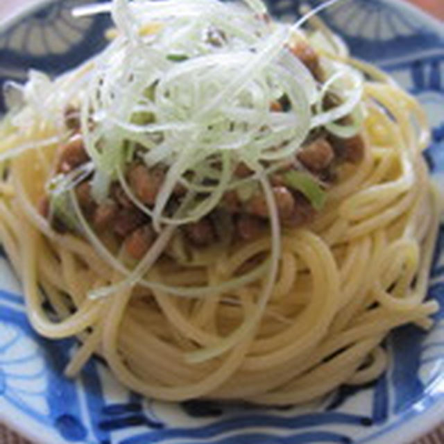 「パパッと☆納豆の磯パスタ」