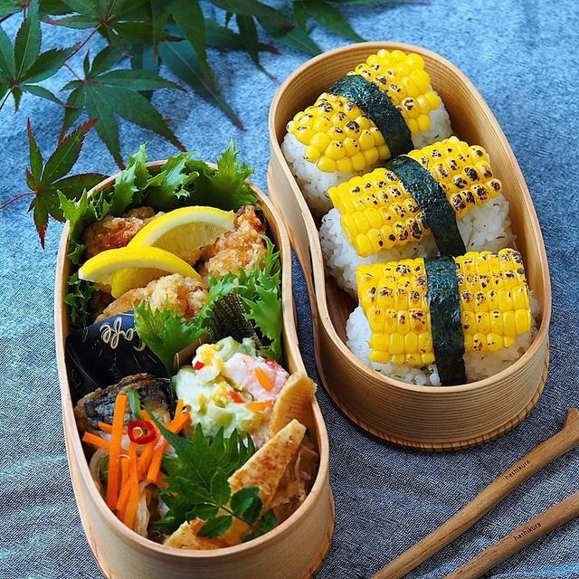 8/14 焼きもろこし🍙弁当とおうちごはん