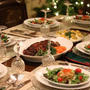 レシピ付き献立　クリスマス料理（来客用でも）サーモンとアボカドのタルタル　リース仕立て・野菜たっぷりのミートローフ・その他