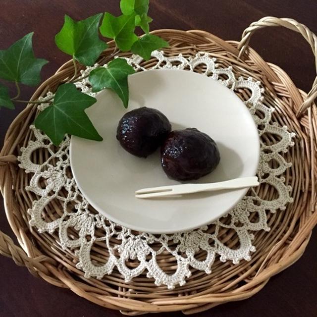栗の渋皮煮と…。