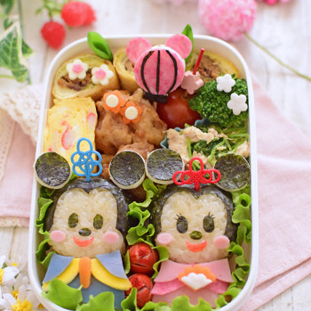 キャラ弁 ミッキー ミニーのひな祭り弁当 By みほちんさん レシピブログ 料理ブログのレシピ満載