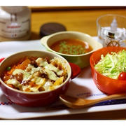ハヤシをリメイクした簡単ドリグラ＆さっぱりトマトスープの夕飯（簡単なレシピあり）