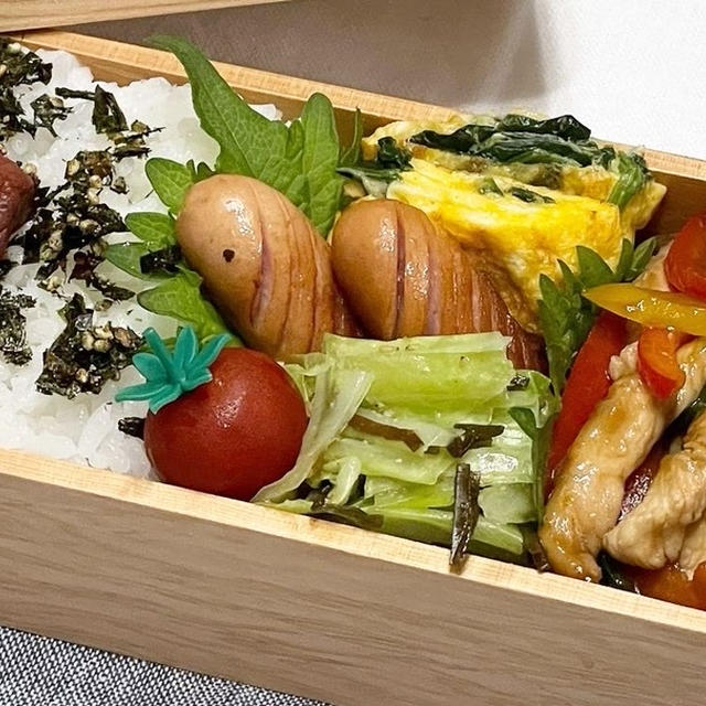 【お弁当】お弁当作り/レンジで1品/彩り野菜の青椒肉絲