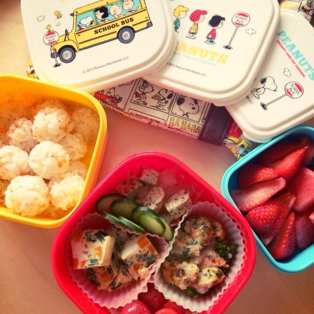 息子弁当・お弁当箱はスヌーピー