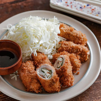 これからの季節に！梅しそチーズのミルフィーユカツ♡