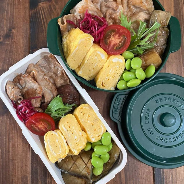 生姜焼き乗っけ弁当と　マクドランチ