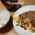 キャベツたっぷりとん平焼き　備蓄米を炊きましたよ。