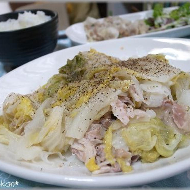 白菜と豚バラ肉の重ね蒸し★